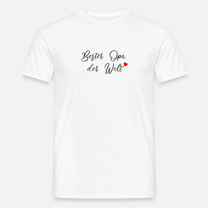 Bester Opa der Welt - Männer T-Shirt - Weiß