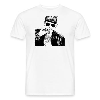 Rocker - Smoke on Mr. Cool Guy - T-shirt homme - blanc - Devant - AI Model Male 178 dark (178cm)