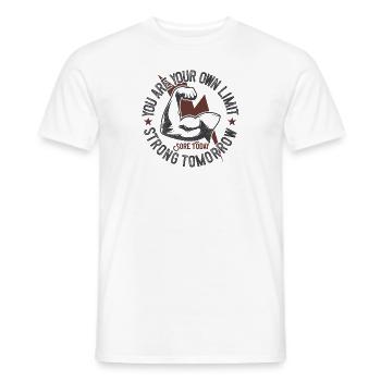 Bizeps - Männer T-Shirt - Weiß - Vorne - AI Model Male 178 dark (178cm)