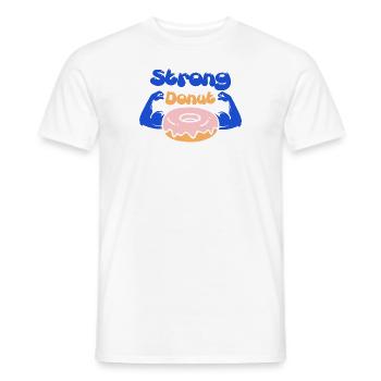 Donut fort Cupcake Muffin Bonbons Bonbons Drôle - T-shirt homme - blanc - Devant - AI Model Male 178 dark (178cm)