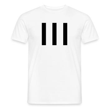 Schwarze Balken - Männer T-Shirt - Weiß - Vorne - AI Model Male 178 dark (178cm)