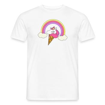 licorne - T-shirt homme - blanc - Devant - AI Model Male 178 dark (178cm)