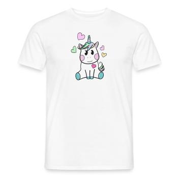licorne - T-shirt homme - blanc - Devant - AI Model Male 178 dark (178cm)