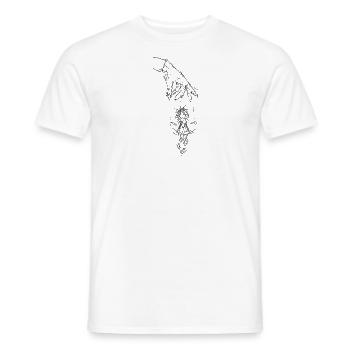 Puppeteer puppetmaster drawn hand puppet - Men's T-Shirt - white - Front - AI Model Male 178 dark (178cm)