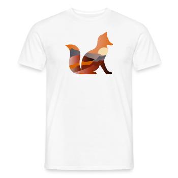 fox - Men's T-Shirt - white - Front - AI Model Male 178 dark (178cm)