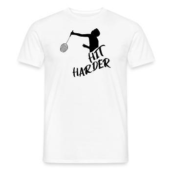 Badminton / badminton - T-shirt homme - blanc - Devant - AI Model Male 178 dark (178cm)