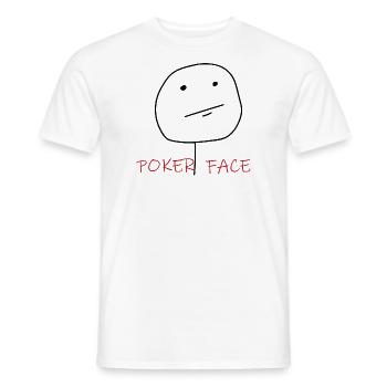 VISAGE DE POKER - T-shirt homme - blanc - Devant - AI Model Male 178 dark (178cm)