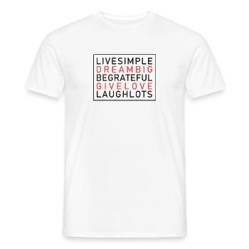 DREAM BIG - Männer T-Shirt - Weiß - Vorne - AI Model Male 178 dark (178cm)