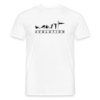 Calisthenics Shirt Evolution - Männer T-Shirt - Weiß - Vorne - AI Model Male 178 dark (178cm)