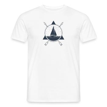 Sailing Sail Anchor Anchor Sailing Sailing Boat - Men's T-Shirt - white - Front - AI Model Male 178 dark (178cm)