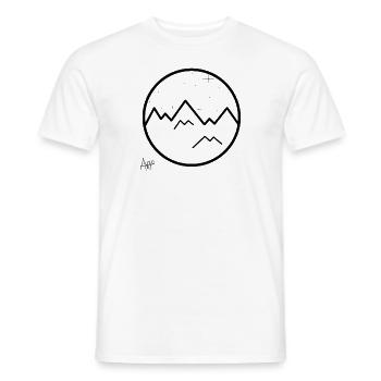 Montagnes et ciel étoilé noir - T-shirt homme - blanc - Devant - AI Model Male 178 dark (178cm)