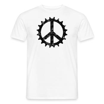 Kettenblatt Ritzel Zahnkranz Fahrrad Bike Geschenk - Männer T-Shirt - Weiß - Vorne - AI Model Male 178 dark (178cm)