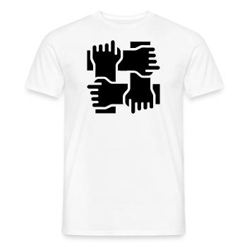 cohésion - T-shirt homme - blanc - Devant - AI Model Male 178 dark (178cm)
