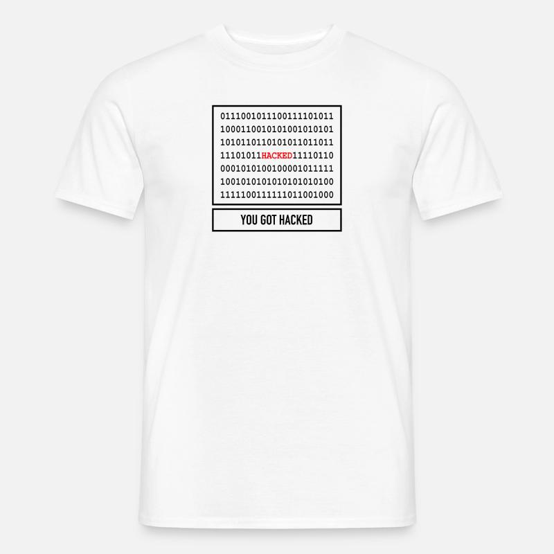 Technique informatique de cadeau de code de pirate - T-shirt homme - blanc