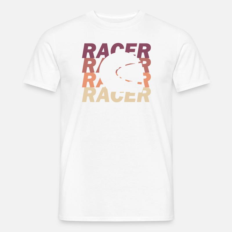 Rennfahrer - Männer T-Shirt - Weiß