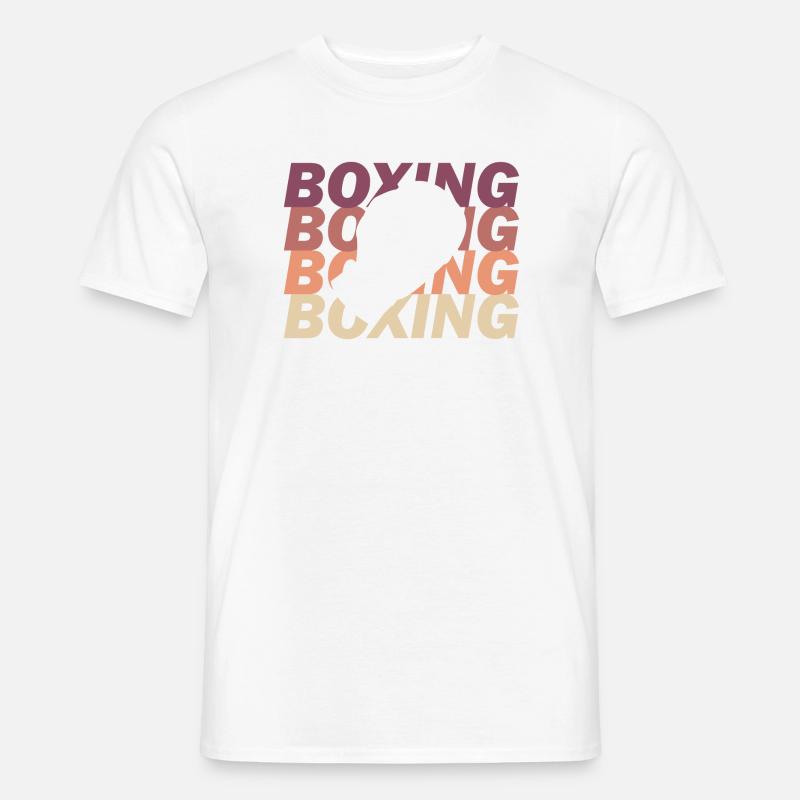 Boxhandschuhe - Männer T-Shirt - Weiß