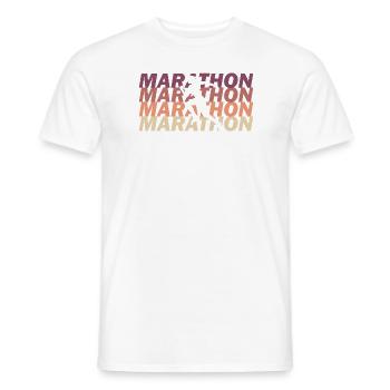 Marathon runners - Men's T-Shirt - white - Front - AI Model Male 178 dark (178cm)