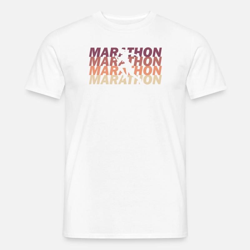 Marathonläufer - Männer T-Shirt - Weiß