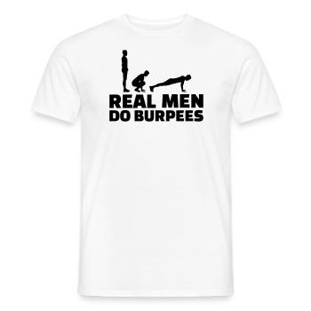 Burpees - Männer T-Shirt - Weiß - Vorne - AI Model Male 178 dark (178cm)