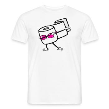 Toilettenpapier Dabbing Geschenk - Männer T-Shirt - Weiß - Vorne - AI Model Male 178 dark (178cm)