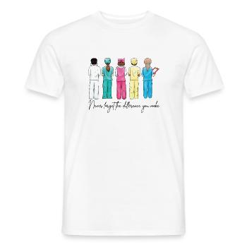 Nurse Team Appreciation Quote - Men's T-Shirt - white - Front - AI Model Male 178 dark (178cm)