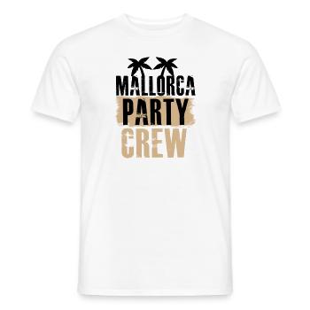 Palmiers Mallorca Party Crew - T-shirt homme - blanc - Devant - AI Model Male 178 dark (178cm)