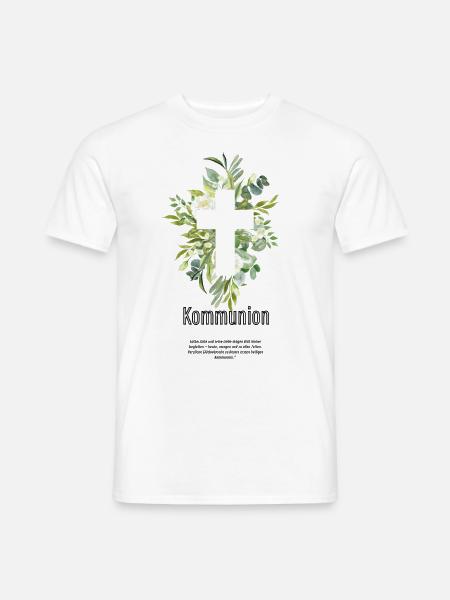Kommunion Kirche Kreuz - Männer T-Shirt - Weiß