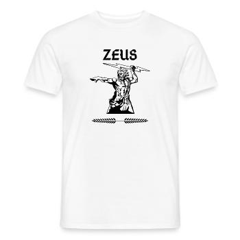 ANCIENT GOODS - ZEUS - Men's T-Shirt - white - Front - AI Model Male 178 dark (178cm)