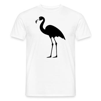 flamant rose - T-shirt homme - blanc - Devant - AI Model Male 178 dark (178cm)