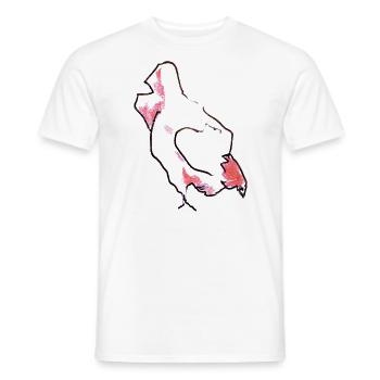 Huhn - Henne - Männer T-Shirt - Weiß - Vorne - AI Model Male 178 dark (178cm)