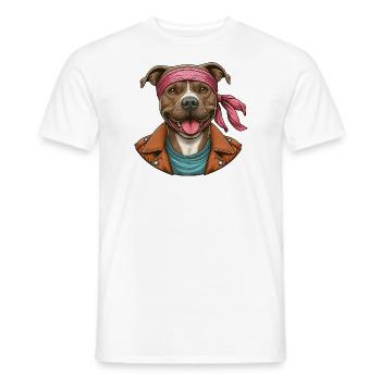 Pitbull Karate Master - Men's T-Shirt - white - Front - AI Model Male 178 dark (178cm)