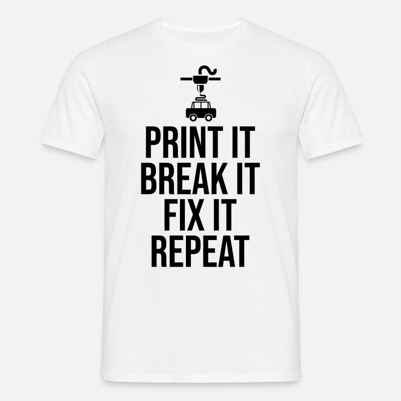 3D-Drucker 3D-Druck - Männer T-Shirt - Weiß