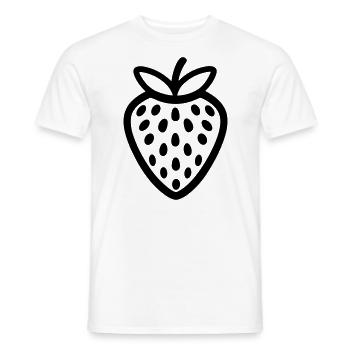 Erdbeere - Männer T-Shirt - Weiß - Vorne - AI Model Male 178 dark (178cm)