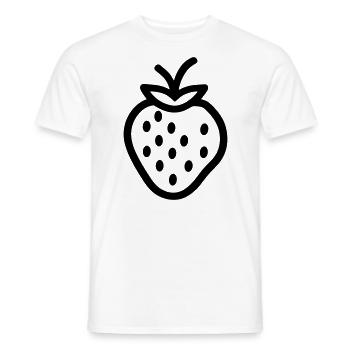 Erdbeere - Männer T-Shirt - Weiß - Vorne - AI Model Male 178 dark (178cm)