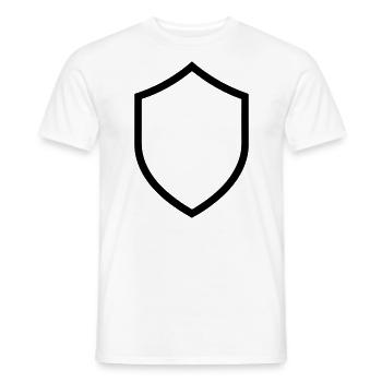 shield - Men's T-Shirt - white - Front - AI Model Male 178 dark (178cm)