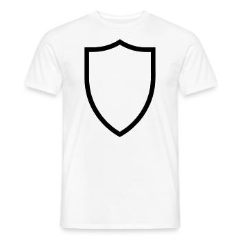shield - Men's T-Shirt - white - Front - AI Model Male 178 dark (178cm)