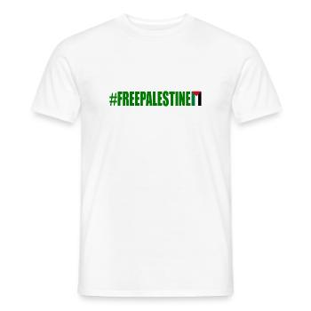 Free palestine - T-shirt homme - blanc - Devant - AI Model Male 178 dark (178cm)