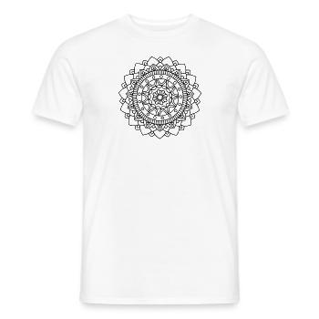 Mandala - T-shirt homme - blanc - Devant - AI Model Male 178 dark (178cm)