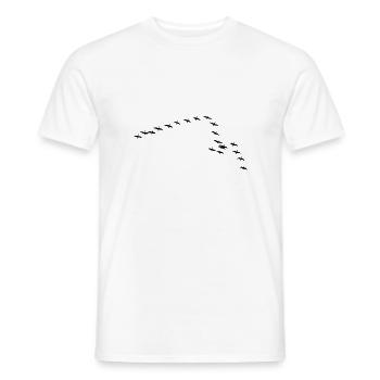 Vol d’oiseaux oies sauvages Ornithologie - T-shirt homme - blanc - Devant - AI Model Male 178 dark (178cm)