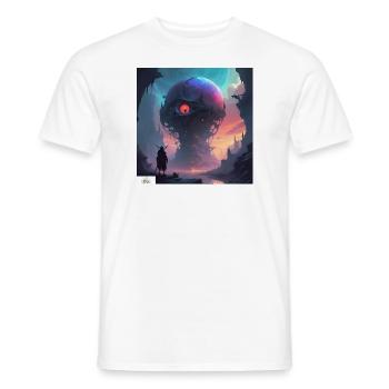 Dessin animé de la vie de la fourchette - T-shirt homme - blanc - Devant - AI Model Male 178 dark (178cm)