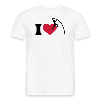 Stabhochsprung - Männer T-Shirt - Weiß - Vorne - AI Model Male 178 dark (178cm)