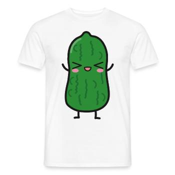 Saure Gurke Lustig Kawaii - Männer T-Shirt - Weiß - Vorne - AI Model Male 178 dark (178cm)