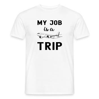 Pilot My Job Is A Trip - Men's T-Shirt - white - Front - AI Model Male 178 dark (178cm)