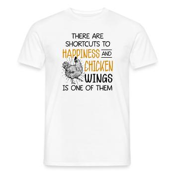 Chicken Shortcuts To Happiness - Men's T-Shirt - white - Front - AI Model Male 178 dark (178cm)