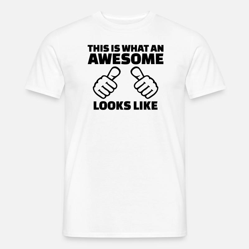 Awesome - Männer T-Shirt - Weiß