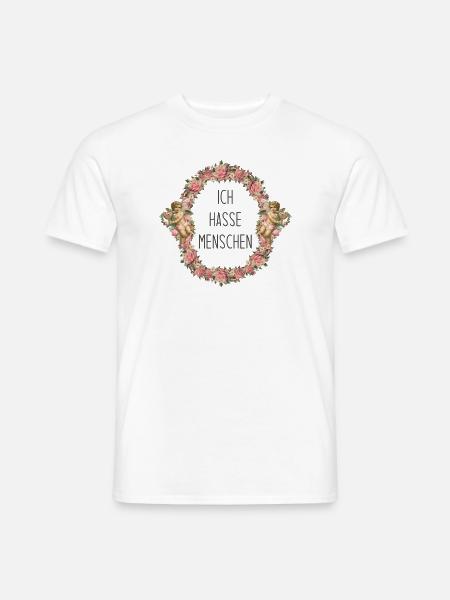 Ich hasse Menschen - Männer T-Shirt - Weiß