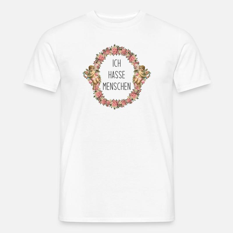 Ich hasse Menschen - Männer T-Shirt - Weiß