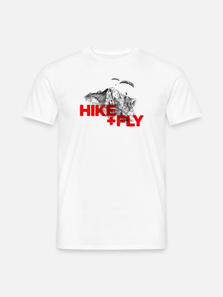 Hike & Fly Paragliding red - Men's T-Shirt - white