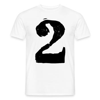 Maillot numéro 2 - T-shirt homme - blanc - Devant - AI Model Male 178 dark (178cm)