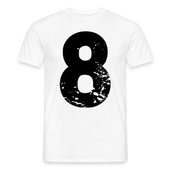 Maillot à 8 chiffres - T-shirt homme - blanc - Devant - AI Model Male 178 dark (178cm)